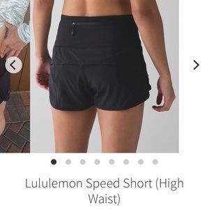 Lululemon High Waisted Speed Short